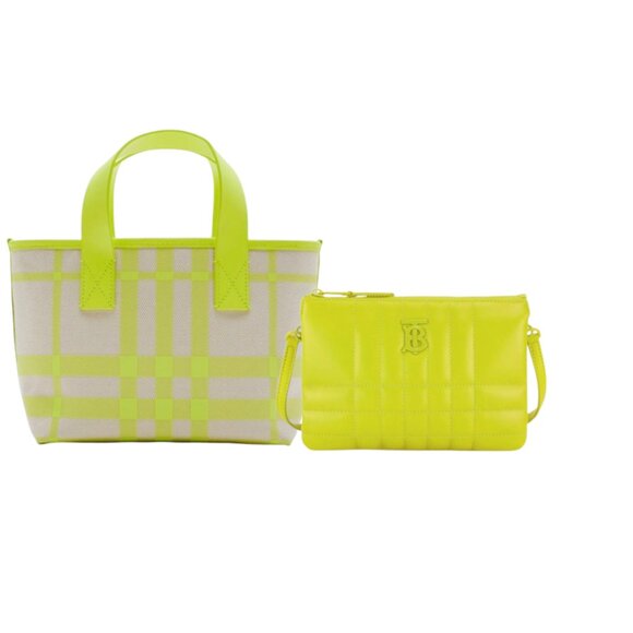 Burberry Handbags - BURBERRY Vivid Lime Gift Box Bundle